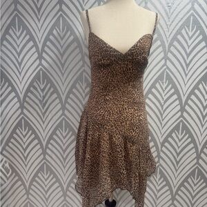 NWOT Princess Polly Immunity Animal Print Asymmetrical Dress